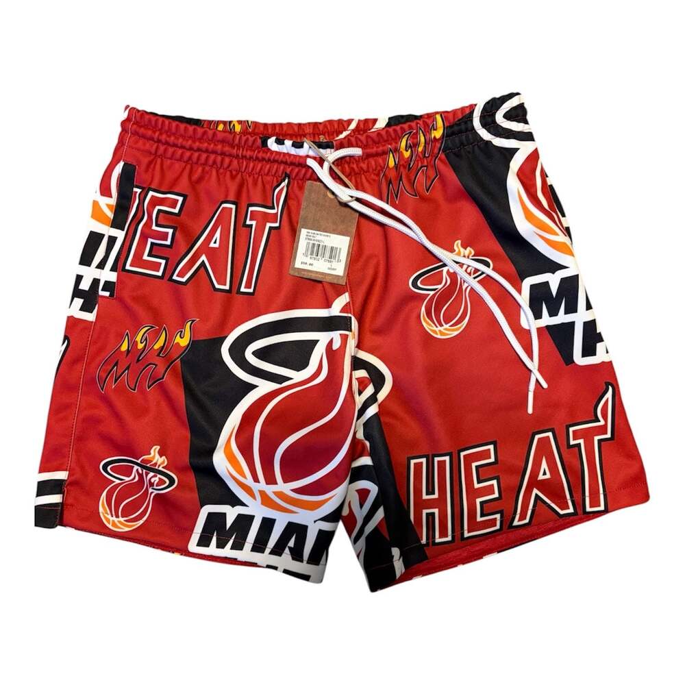 Mitchell & Ness NBA Miami Heat Jumbotron Sublimated Basketball Shorts